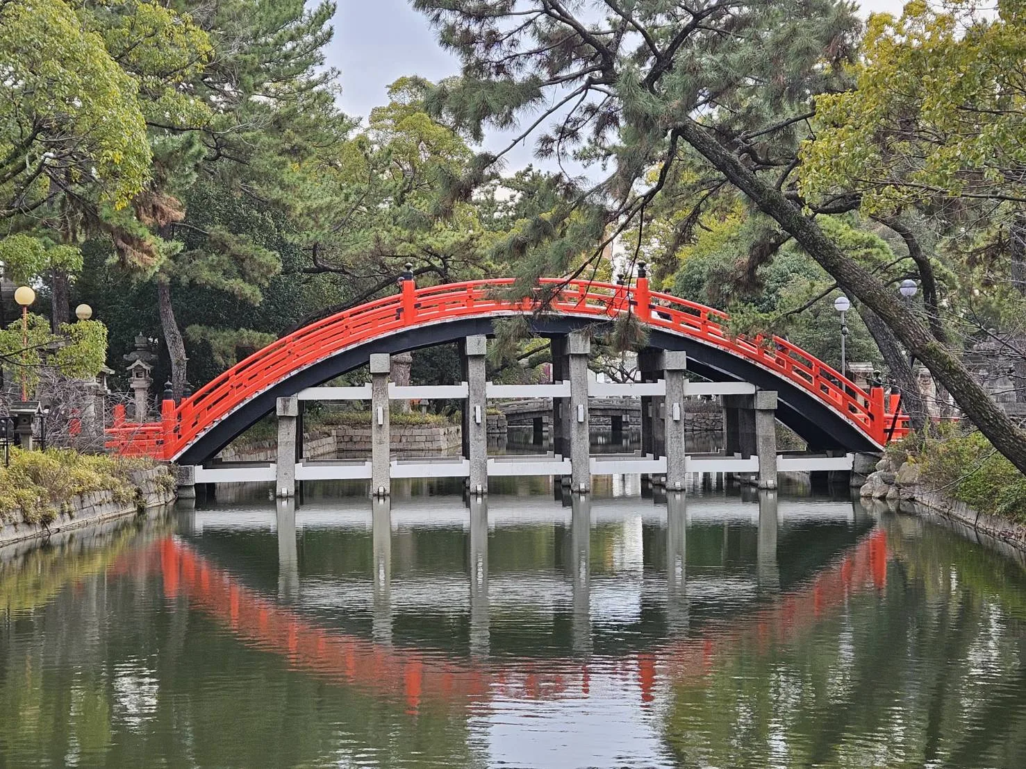 Vermilion drum bridge
