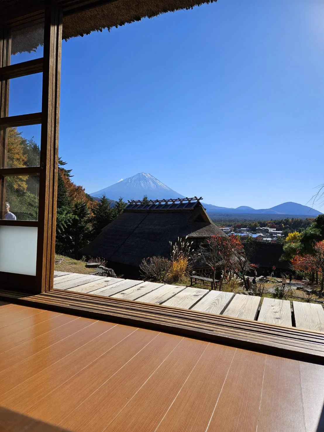 Mt. Fuji from a ryokan veranda
